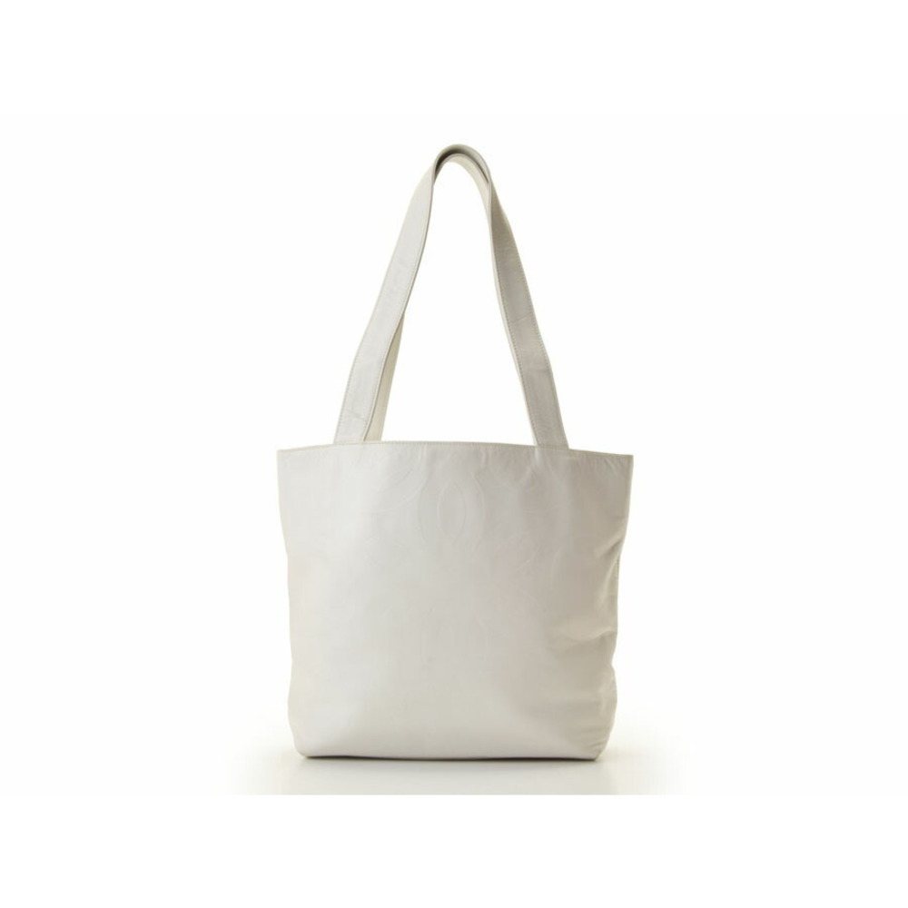Chanel tote bag logo white calfskin